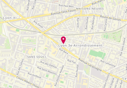 Plan de Agbe Étanchéité-Bardage, 11 Rue Domrémy, 69003 Lyon