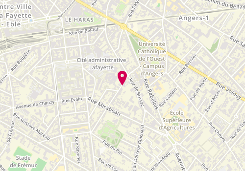 Plan de Artirenov, 19 Rue Jean de la Fontaine, 49000 Angers