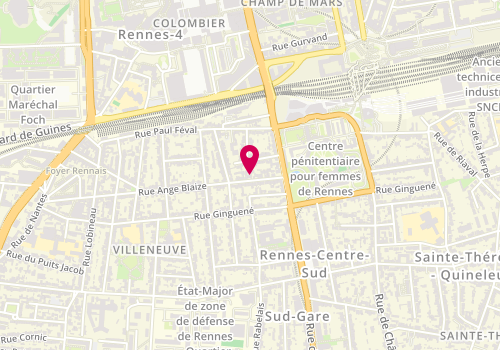 Plan de Duhamel Rodolphe, 87 Rue Ange Blaise, 35000 Rennes