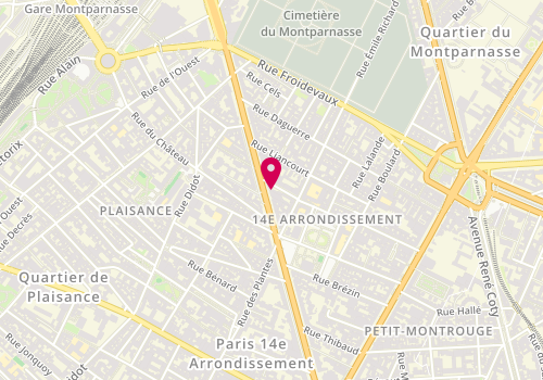 Plan de Aquanome, 149 avenue du Maine, 75014 Paris